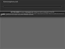 Tablet Screenshot of homosapiens.net
